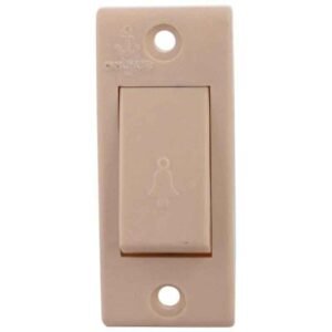 Anchor Penta Cherry 6A 1 Module Ivory Bell Push Switch, 50166 (Pack of 20)